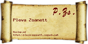 Pleva Zsanett névjegykártya