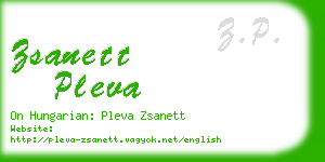 zsanett pleva business card